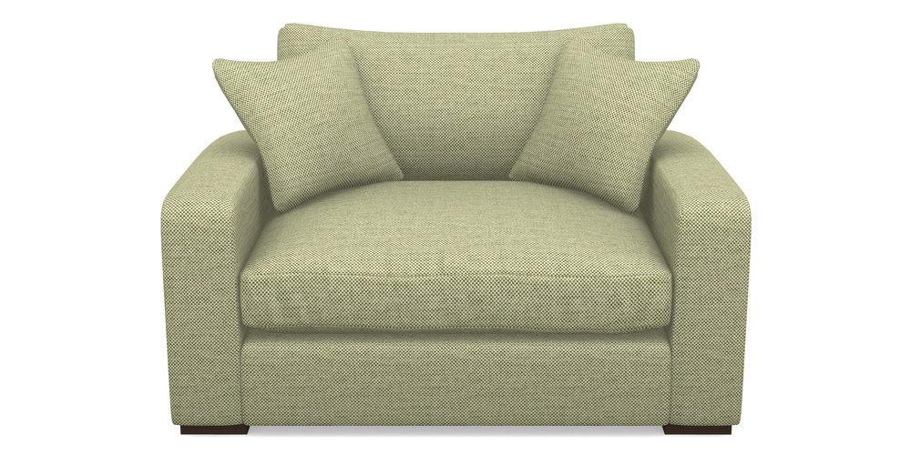 Product photograph of Stockbridge Snuggler In Basket Weave - Sage from Sofas and Stuff Limited