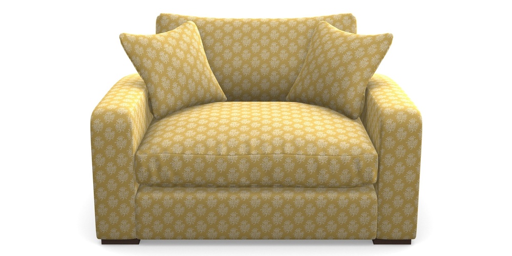 Product photograph of Stockbridge Snuggler In Cloth 21 - Coral 1 - Canary from Sofas and Stuff Limited