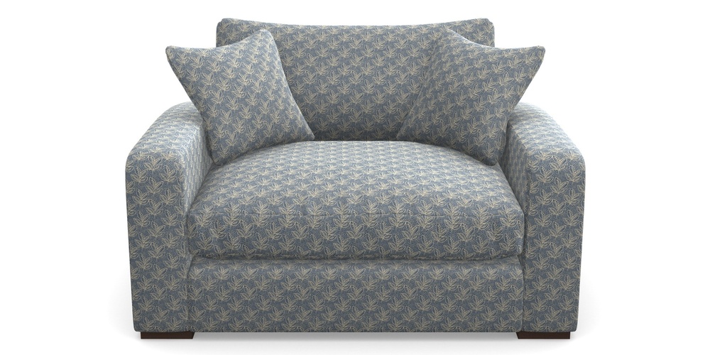 Product photograph of Stockbridge Snuggler In Cloth 21 - Decorative Leaf - Bilberry from Sofas and Stuff Limited