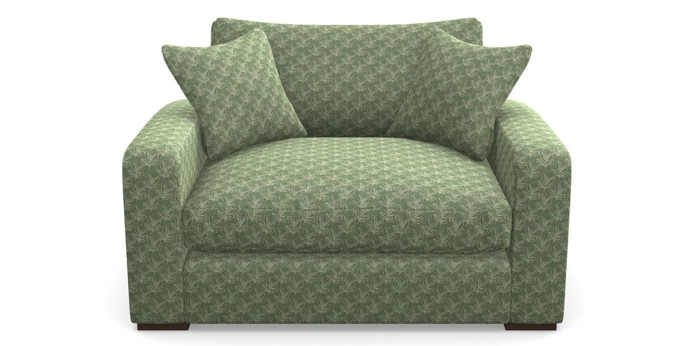 Product photograph of Stockbridge Snuggler In Cloth 21 - Decorative Leaf - Forest from Sofas and Stuff Limited