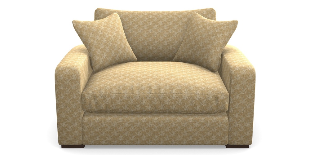 Product photograph of Stockbridge Snuggler In Cloth 21 - Decorative Leaf - Quince from Sofas and Stuff Limited