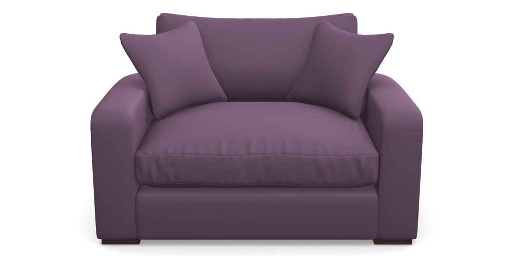 Product photograph of Stockbridge Snuggler In Clever Glossy Velvet - Blackcurrant from Sofas and Stuff Limited