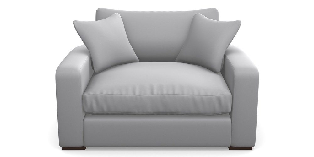 Product photograph of Stockbridge Snuggler In Clever Glossy Velvet - Fifty Shades from Sofas and Stuff Limited