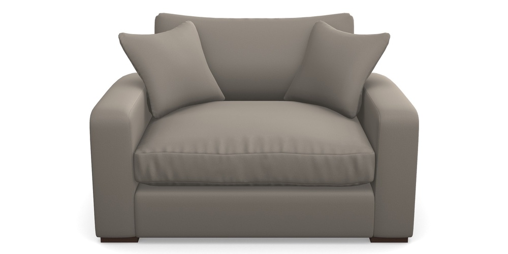 Product photograph of Stockbridge Snuggler In Clever Glossy Velvet - Mole from Sofas and Stuff Limited