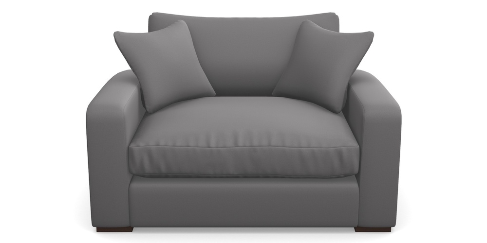 Product photograph of Stockbridge Snuggler In Clever Glossy Velvet - Shadow from Sofas and Stuff Limited