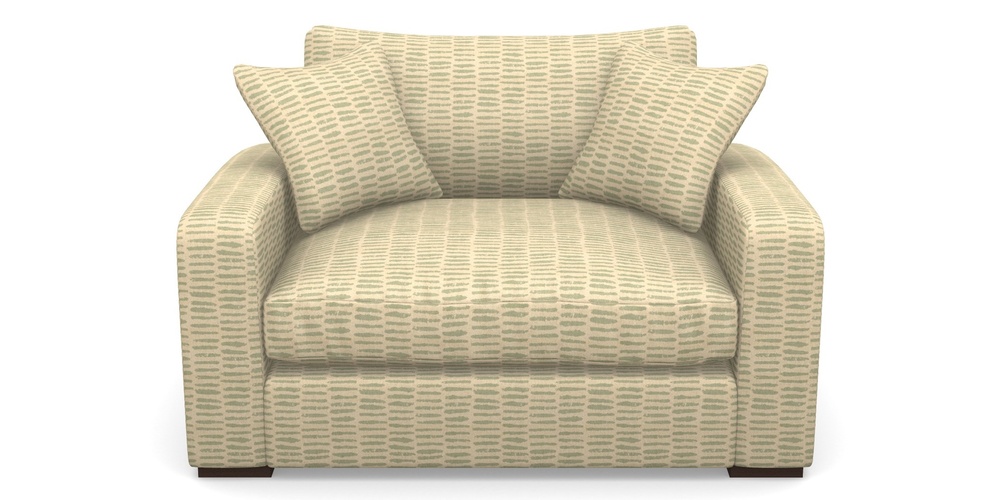 Product photograph of Stockbridge Snuggler In Cloth 18 - Daub - Fennel from Sofas and Stuff Limited