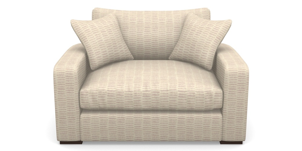 Product photograph of Stockbridge Snuggler In Cloth 18 - Daub - Rose from Sofas and Stuff Limited