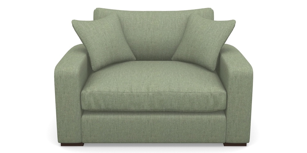 Product photograph of Stockbridge Snuggler In Clever Cotton Mix - Forest from Sofas and Stuff Limited