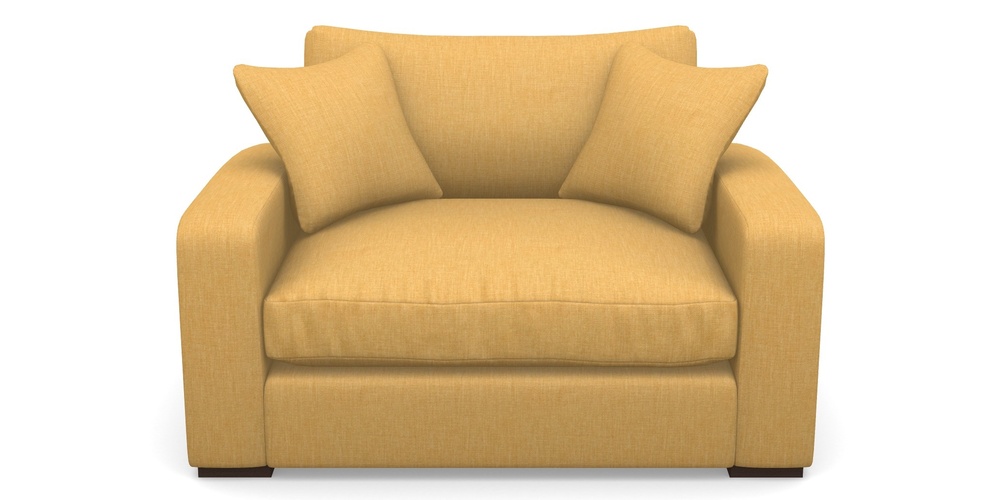 Product photograph of Stockbridge Snuggler In Clever Cotton Mix - Mustard from Sofas and Stuff Limited
