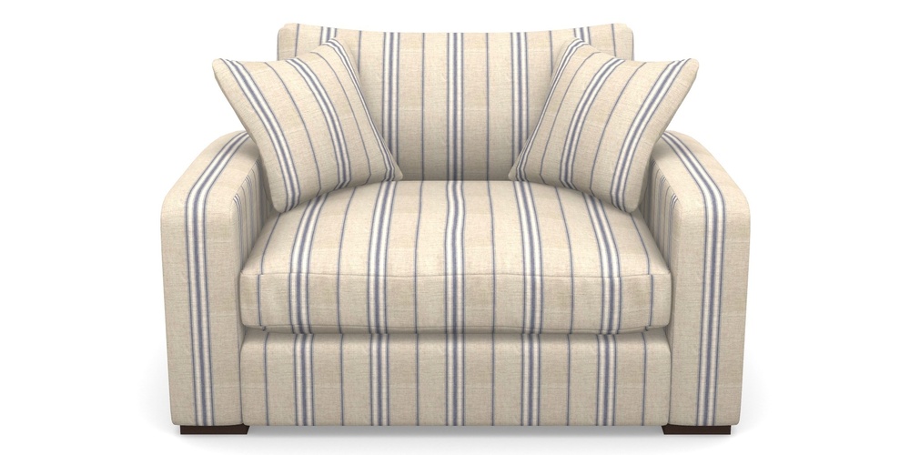 Product photograph of Stockbridge Snuggler In Cloth 18 Stripes - Regimental - Indigo from Sofas and Stuff Limited