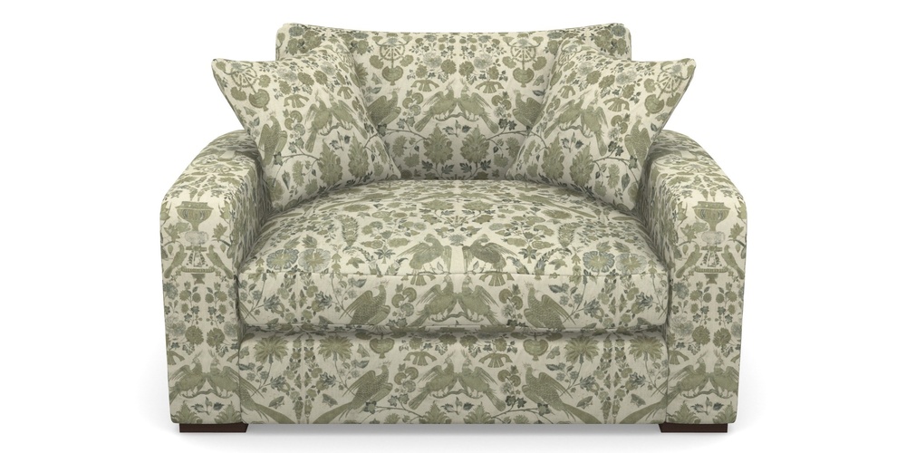 Product photograph of Stockbridge Snuggler In V A Brompton Collection - Coromandel - Basil from Sofas and Stuff Limited