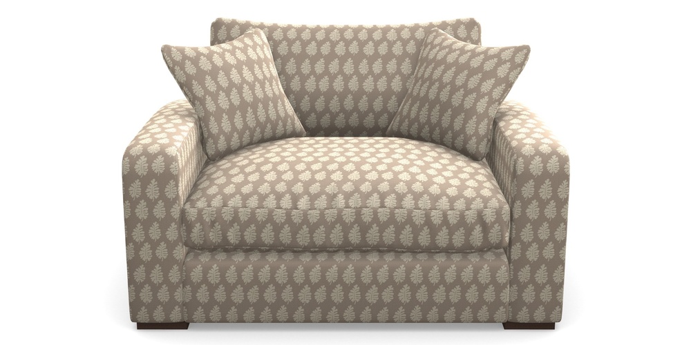 Product photograph of Stockbridge Snuggler In Cloth 21 - Oak Leaf - Beech from Sofas and Stuff Limited