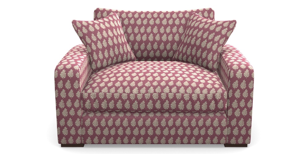 Product photograph of Stockbridge Snuggler In Cloth 21 - Oak Leaf - Cassis from Sofas and Stuff Limited