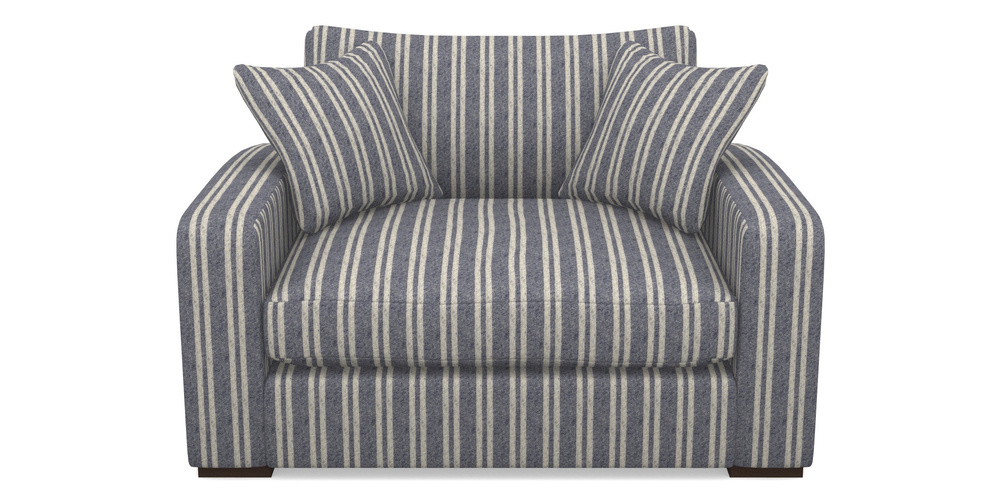 Product photograph of Stockbridge Snuggler In Cloth 22 - Barcode - Deep Water from Sofas and Stuff Limited