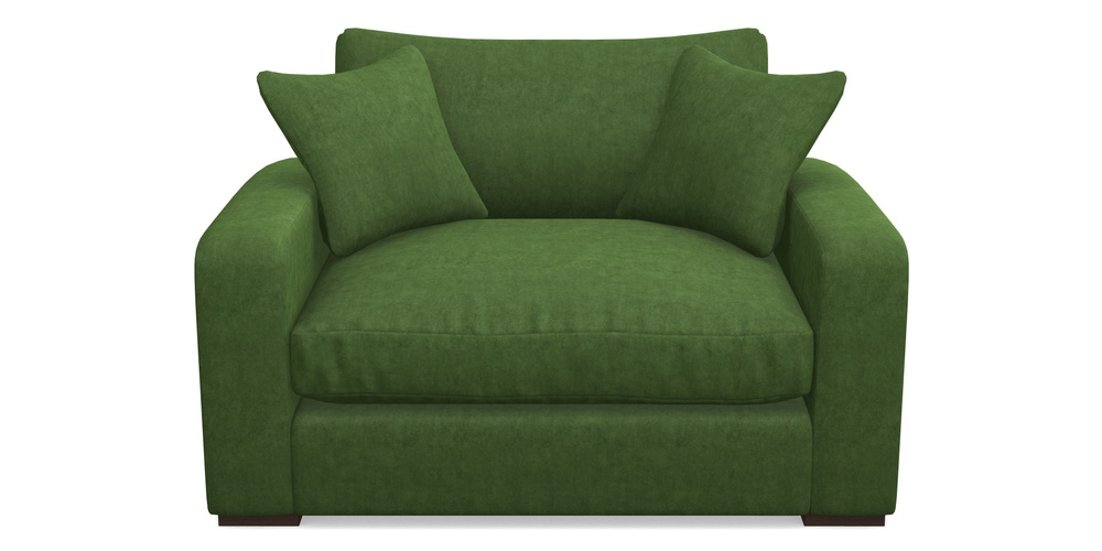 Product photograph of Stockbridge Snuggler In Clever Tough And Eco Velvet - Shamrock from Sofas and Stuff Limited