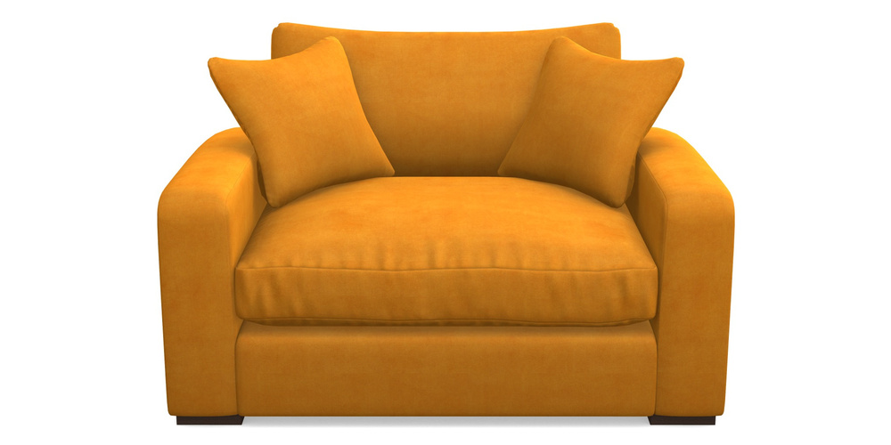 Product photograph of Stockbridge Snuggler In Clever Tough And Eco Velvet - Spice from Sofas and Stuff Limited