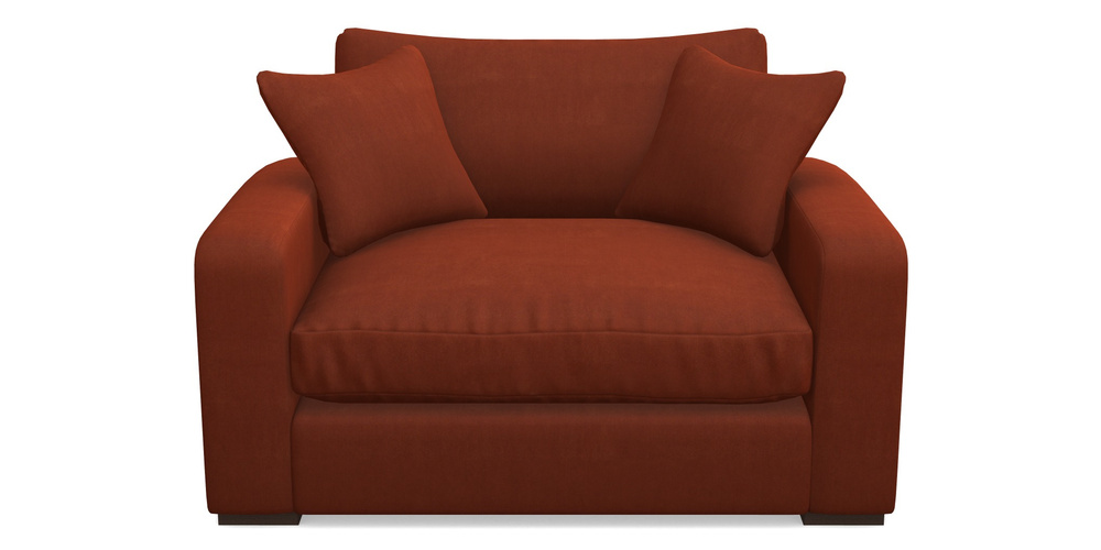 Product photograph of Stockbridge Snuggler In Clever Tough And Eco Velvet - Tawny from Sofas and Stuff Limited