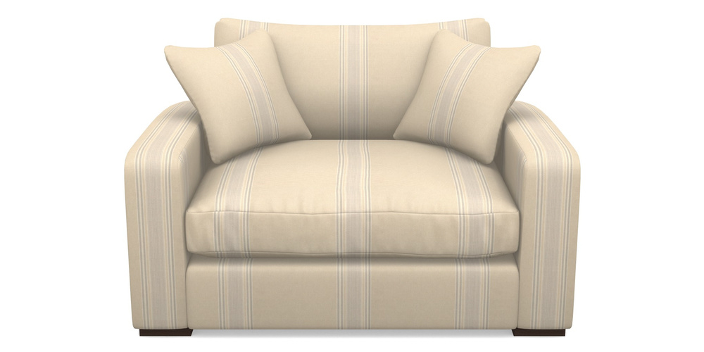 Product photograph of Stockbridge Snuggler In Cloth 22 - Racing Stripes Cheltenham - Dove from Sofas and Stuff Limited