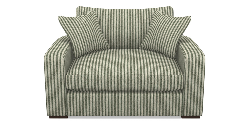 Product photograph of Stockbridge Snuggler In Cloth 22 - Pinstripe - Courgette from Sofas and Stuff Limited