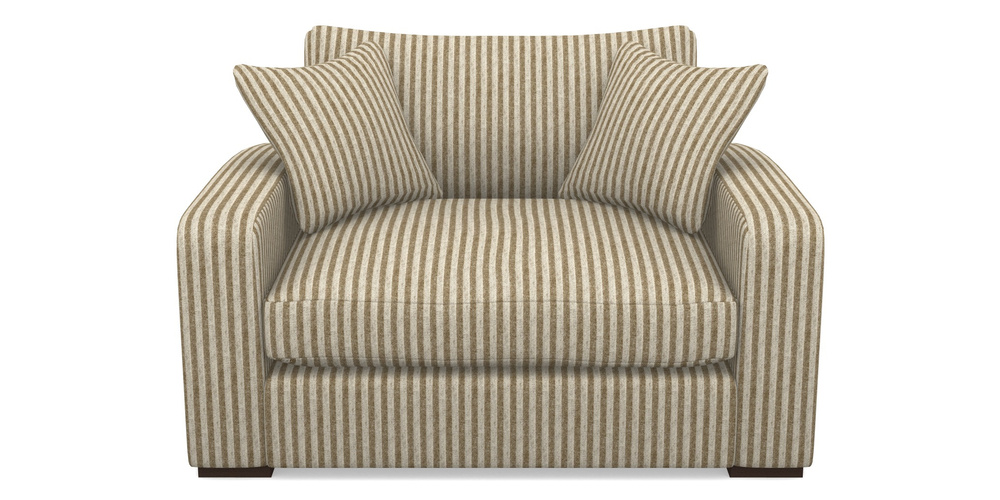 Product photograph of Stockbridge Snuggler In Cloth 22 - Pinstripe - Fallen Leaf from Sofas and Stuff Limited