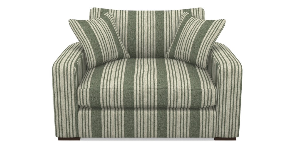 Product photograph of Stockbridge Snuggler In Cloth 22 - Bayadere - Courgette from Sofas and Stuff Limited