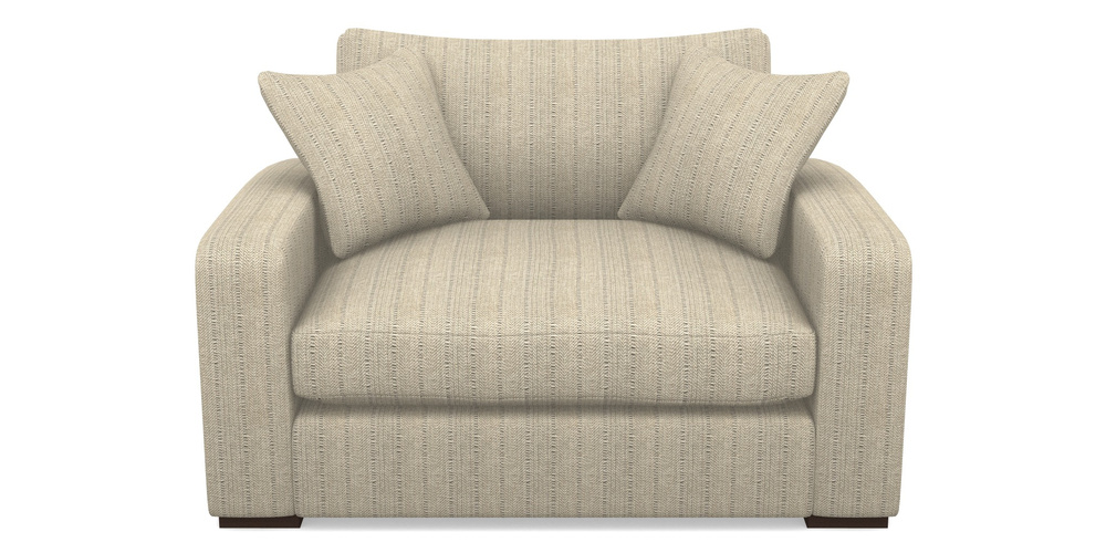 Product photograph of Stockbridge Snuggler In Cloth 20 - Design 1 - Natural Herringbone from Sofas and Stuff Limited