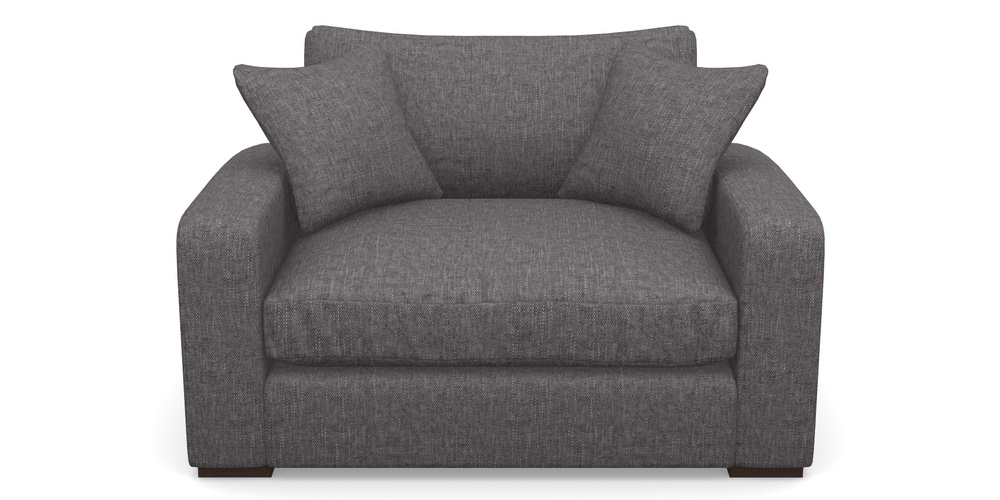 Product photograph of Stockbridge Snuggler In Easy Clean Plain - Ash from Sofas and Stuff Limited