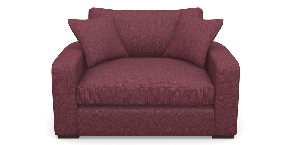 Product photograph of Stockbridge Snuggler In Easy Clean Plain - Chianti from Sofas and Stuff Limited