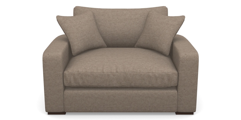 Product photograph of Stockbridge Snuggler In Easy Clean Plain - Camel from Sofas and Stuff Limited