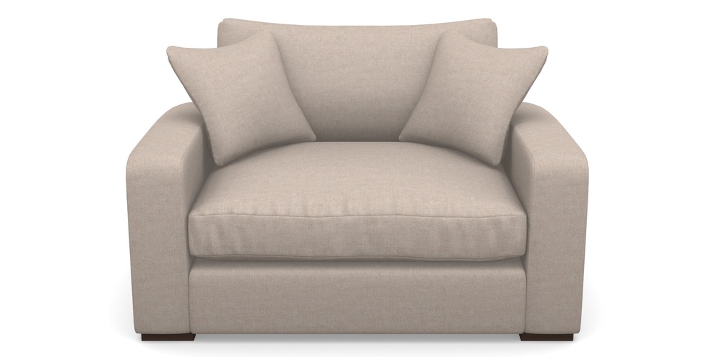 Product photograph of Stockbridge Snuggler In Easy Clean Plain - Cream from Sofas and Stuff Limited