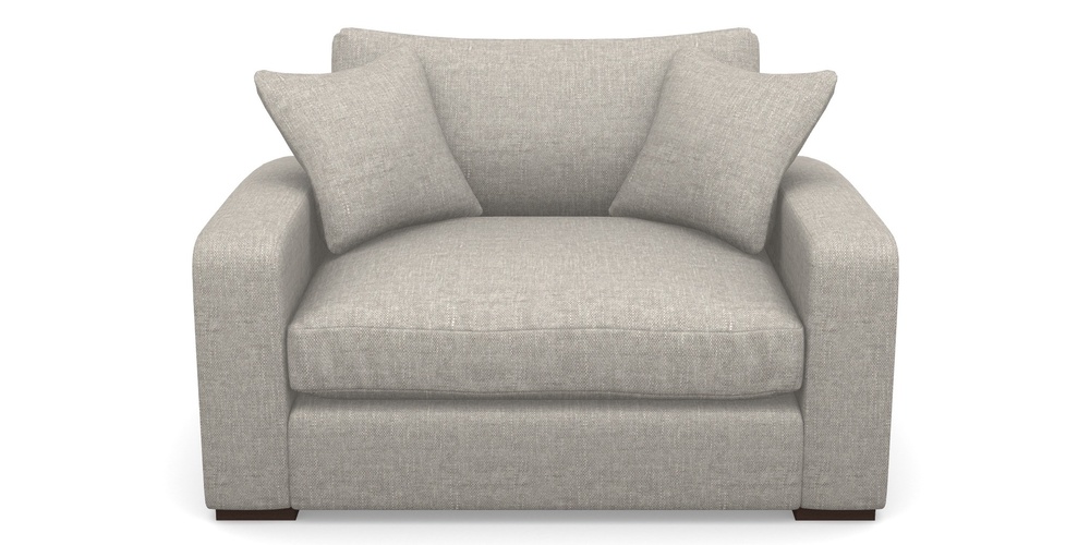 Product photograph of Stockbridge Snuggler In Easy Clean Plain - Dove from Sofas and Stuff Limited