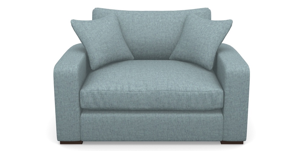 Product photograph of Stockbridge Snuggler In Easy Clean Plain - Polar from Sofas and Stuff Limited