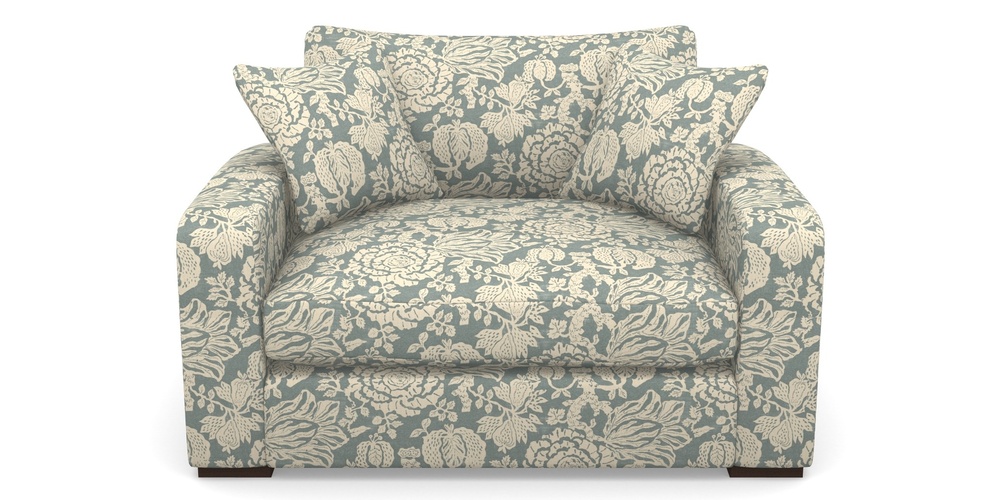 Product photograph of Stockbridge Snuggler In V A Brompton Collection - Flowering Kale - Pebble from Sofas and Stuff Limited