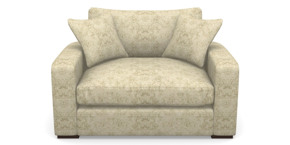 Product photograph of Stockbridge Snuggler In Grace Linen - Olive from Sofas and Stuff Limited