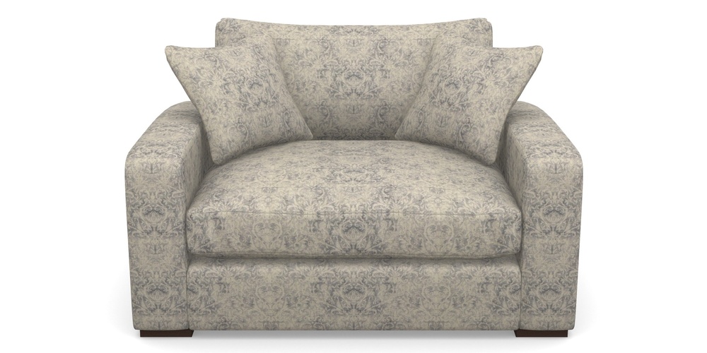 Product photograph of Stockbridge Snuggler In Grace Linen - Sapphire from Sofas and Stuff Limited