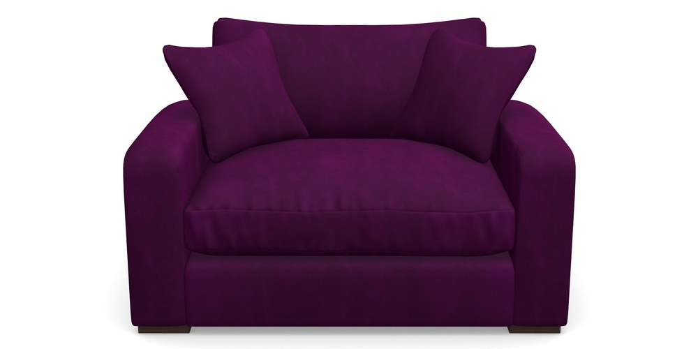 Product photograph of Stockbridge Snuggler In House Clever Velvet - Aubergine from Sofas and Stuff Limited