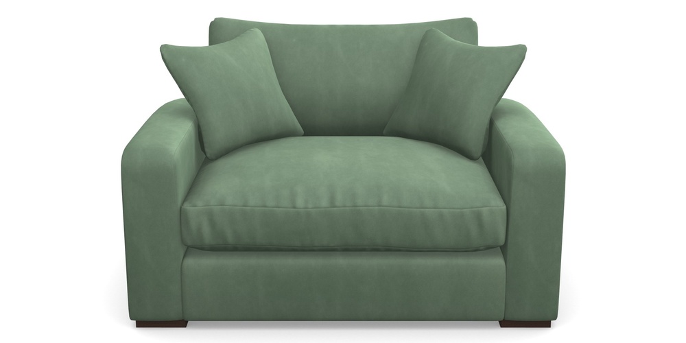 Product photograph of Stockbridge Snuggler In House Clever Velvet - Celadon from Sofas and Stuff Limited