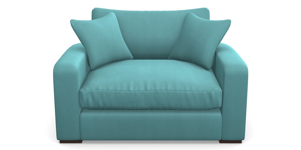 Product photograph of Stockbridge Snuggler In House Clever Velvet - Duck Egg from Sofas and Stuff Limited