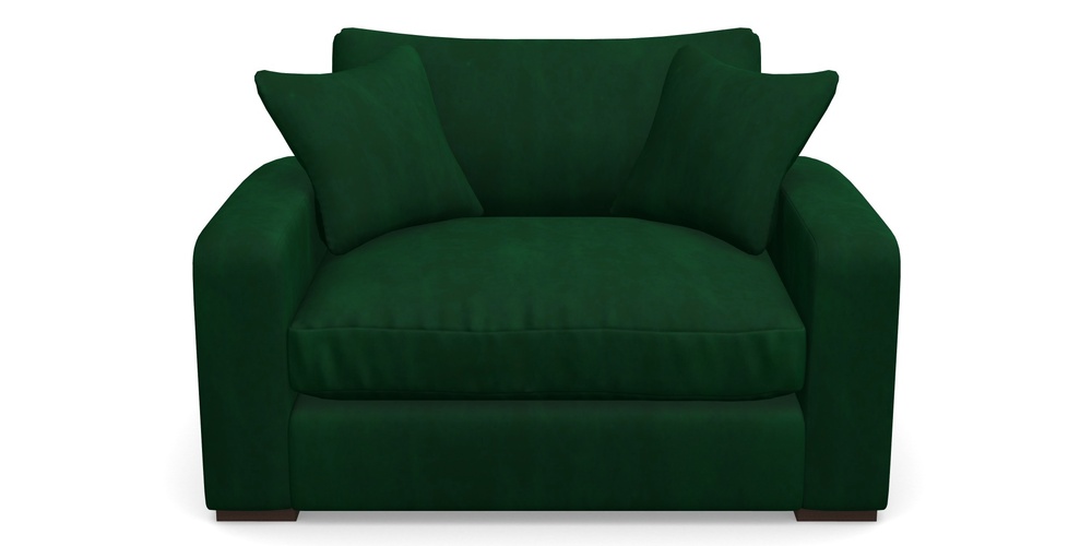 Product photograph of Stockbridge Snuggler In House Clever Velvet - Fern from Sofas and Stuff Limited