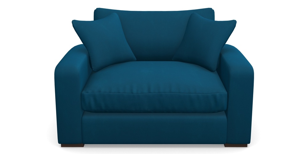 Product photograph of Stockbridge Snuggler In House Clever Velvet - Ocean from Sofas and Stuff Limited