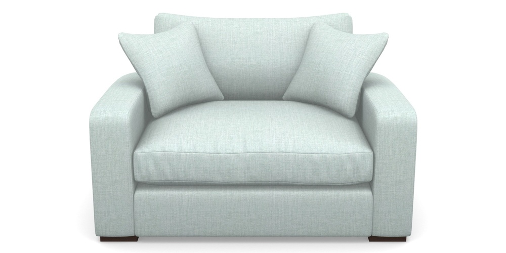 Product photograph of Stockbridge Snuggler In House Plain - Aqua from Sofas and Stuff Limited