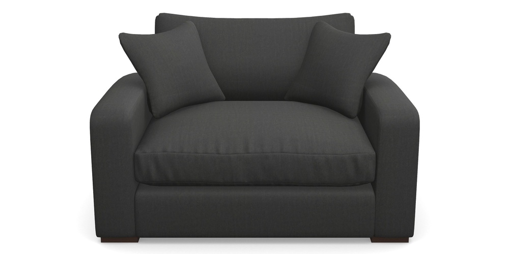 Product photograph of Stockbridge Snuggler In House Velvet - Charcoal from Sofas and Stuff Limited