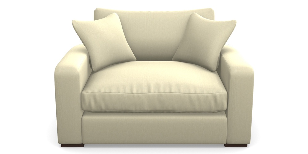 Product photograph of Stockbridge Snuggler In House Velvet - Latte from Sofas and Stuff Limited