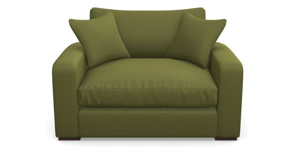 Product photograph of Stockbridge Snuggler In House Velvet - Olive from Sofas and Stuff Limited