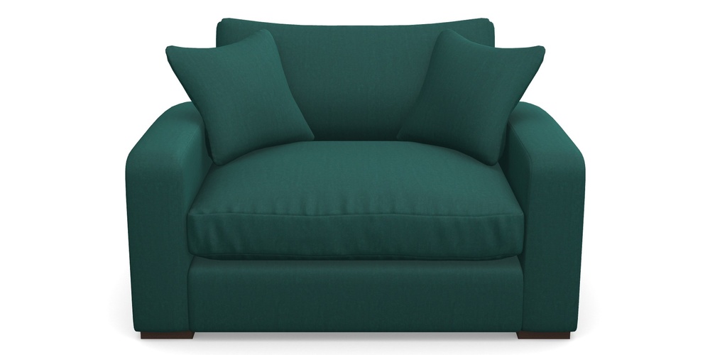 Product photograph of Stockbridge Snuggler In House Velvet - Peacock from Sofas and Stuff Limited