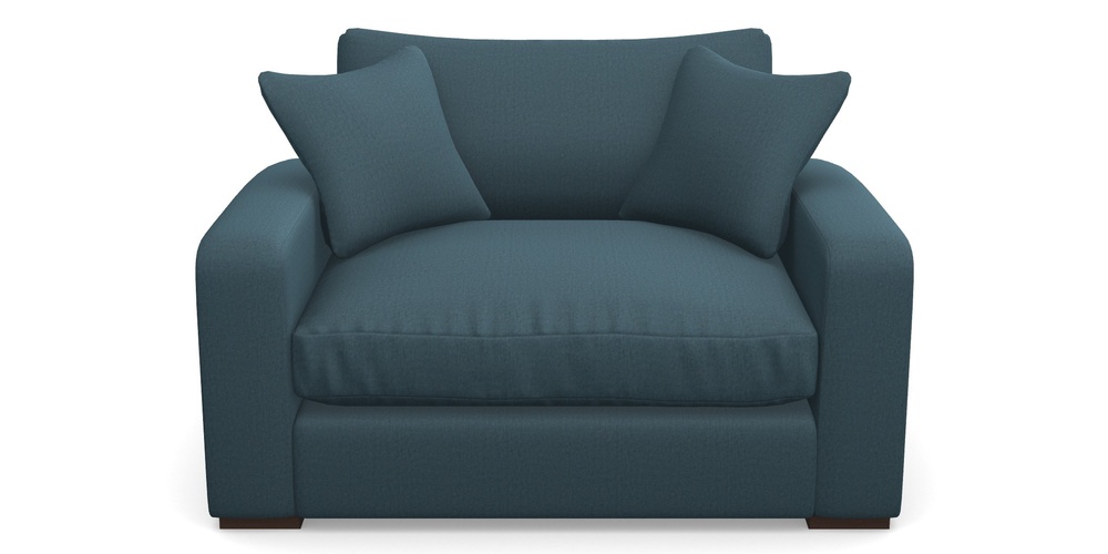 Product photograph of Stockbridge Snuggler In House Velvet - Petrol from Sofas and Stuff Limited