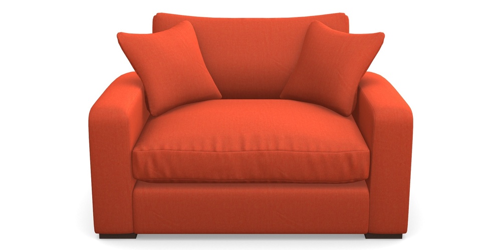 Product photograph of Stockbridge Snuggler In House Velvet - Terracotta from Sofas and Stuff Limited