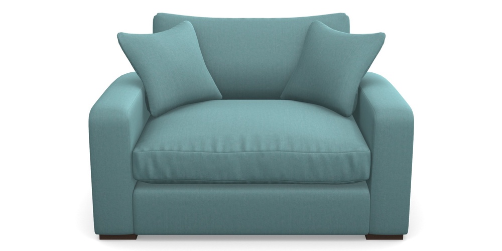 Product photograph of Stockbridge Snuggler In House Velvet - Wedgewood from Sofas and Stuff Limited