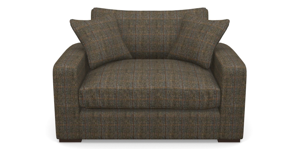 Product photograph of Stockbridge Snuggler In Harris Tweed House - Harris Tweed House Blue from Sofas and Stuff Limited