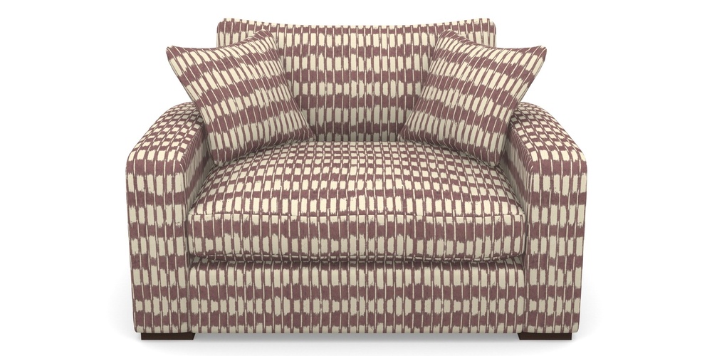 Product photograph of Stockbridge Snuggler In V A Brompton Collection - Ikat - Cacao from Sofas and Stuff Limited